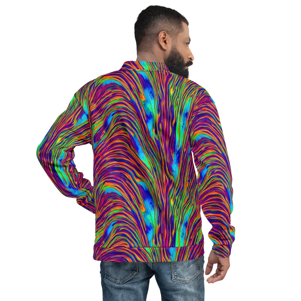 Lux Waves on Bomber Jacket — Back