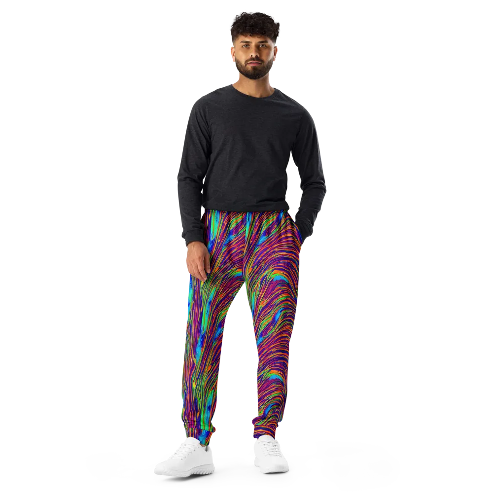 Lux Waves on Men's Joggers — Front