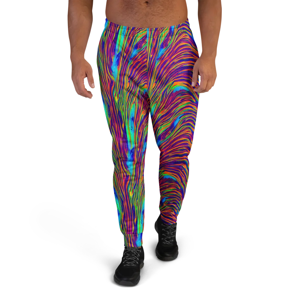 Lux Waves on Men's Joggers — Front