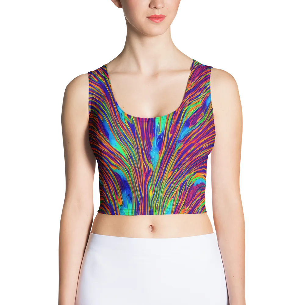 Lux Waves on Crop Top — Front