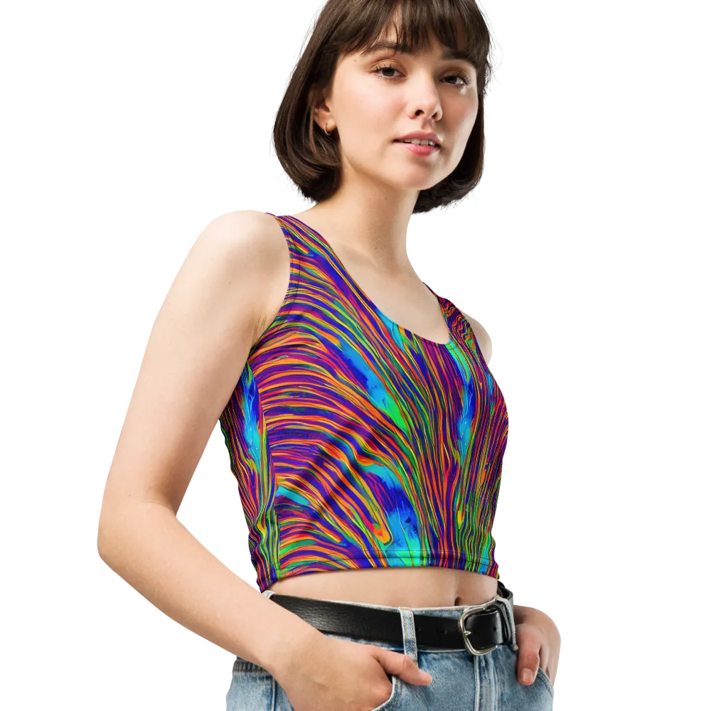 Lux Waves on Crop Top — Right Front