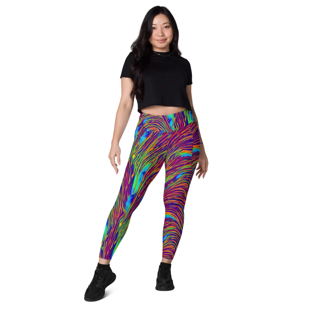 Lux Waves on Leggings with Pockets — Front