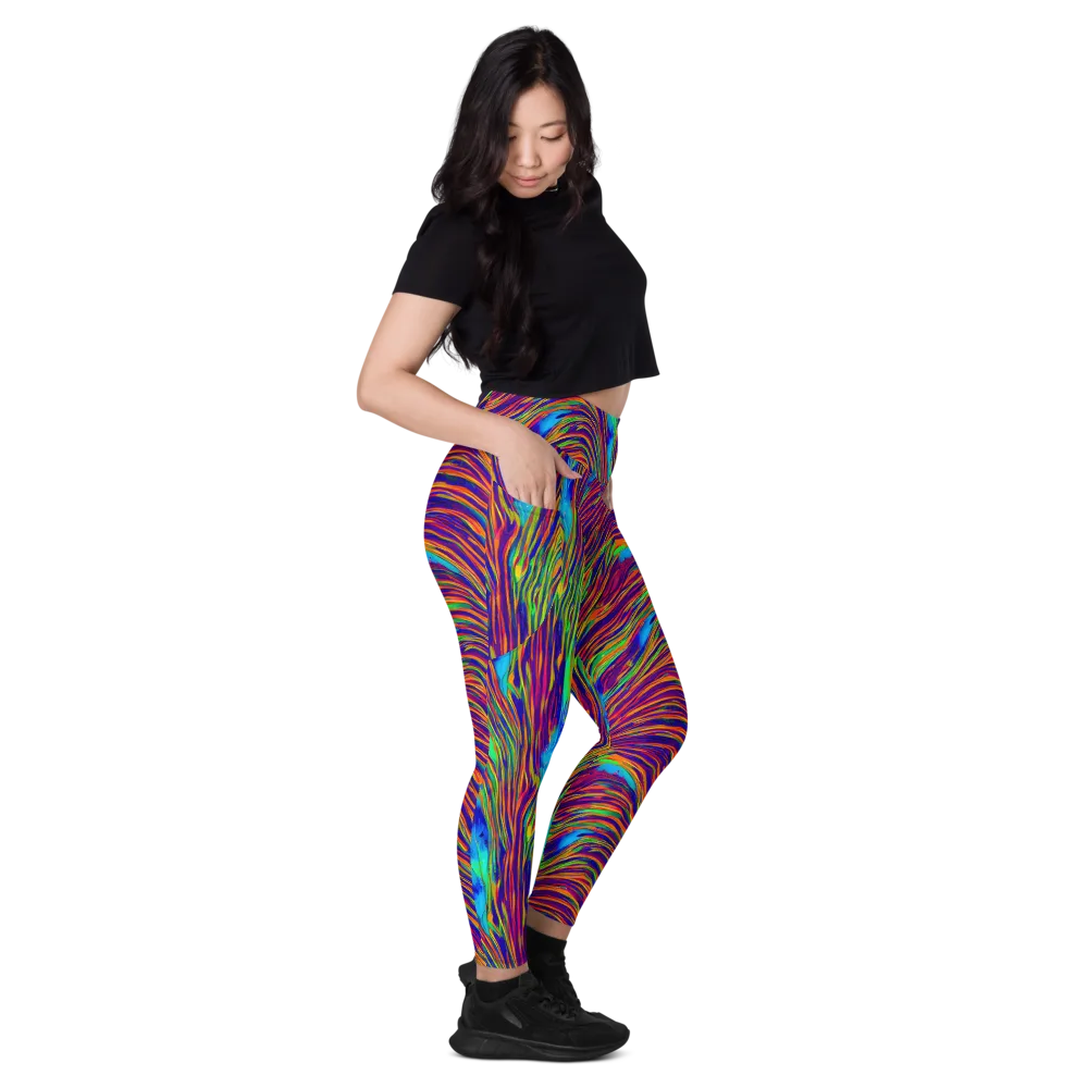 Lux Waves on Leggings with Pockets — Right
