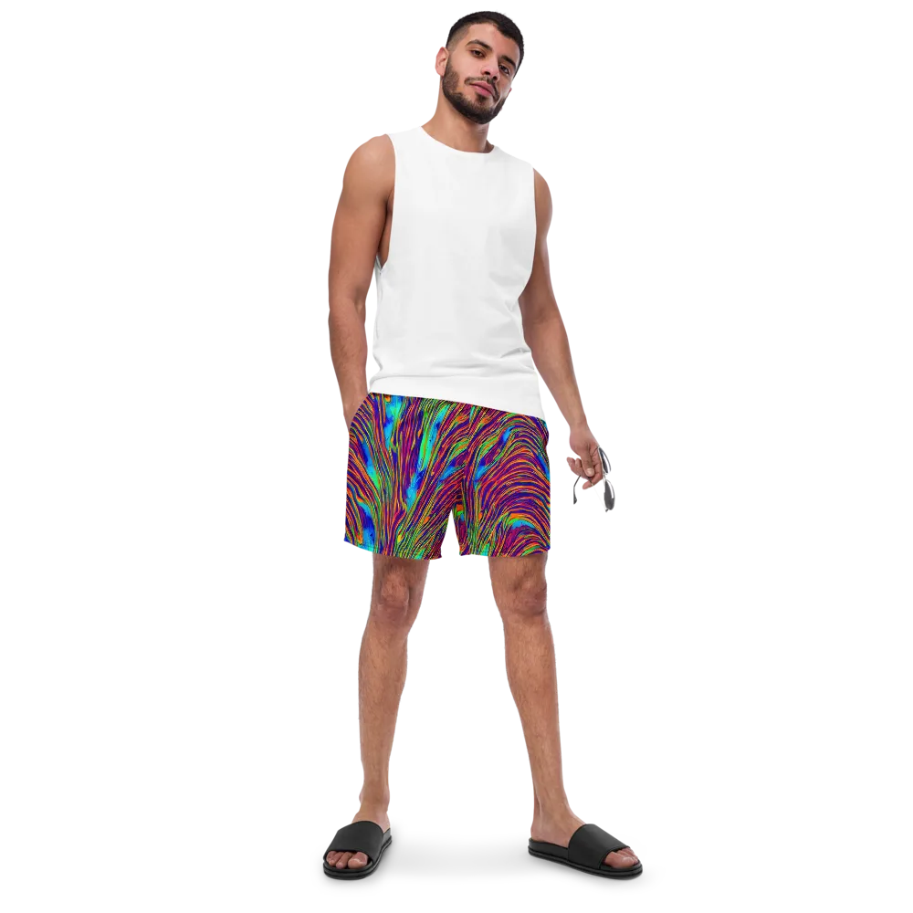 Lux Waves on Swim Trunks — Front