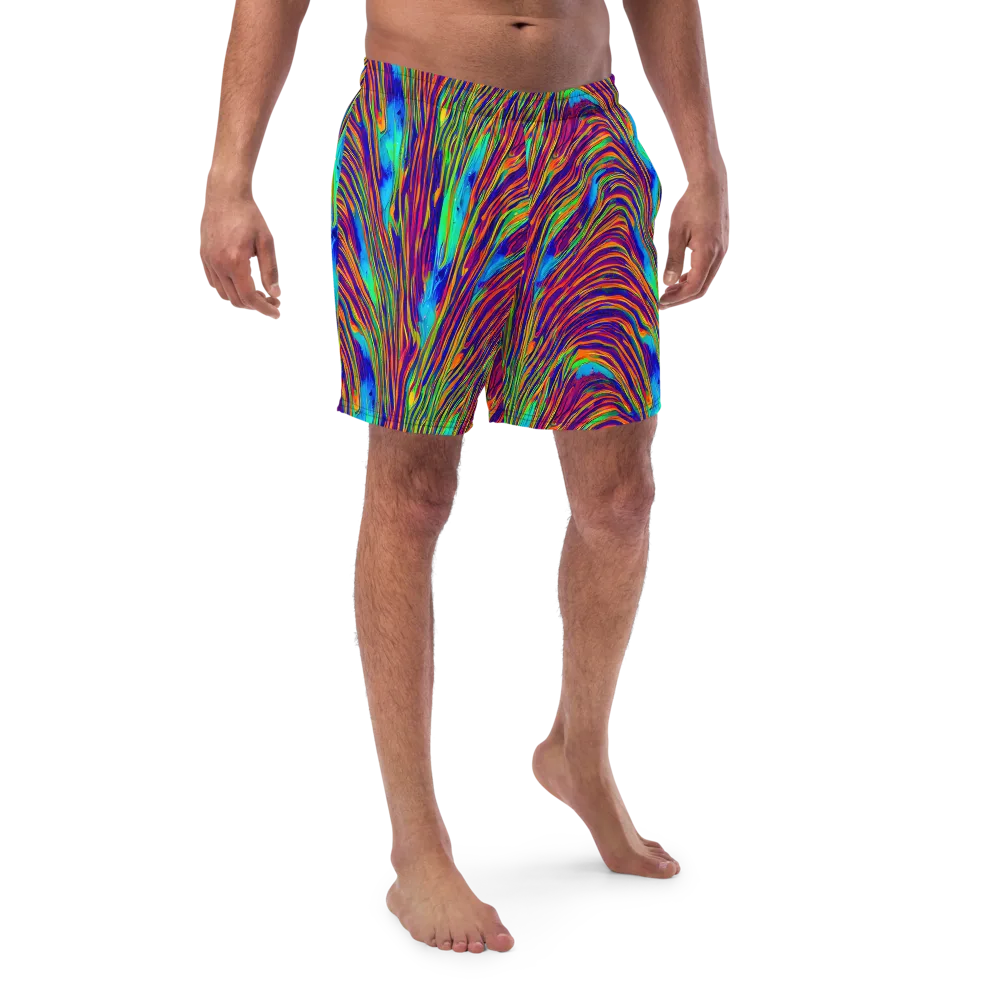 Lux Waves on Swim Trunks — Front