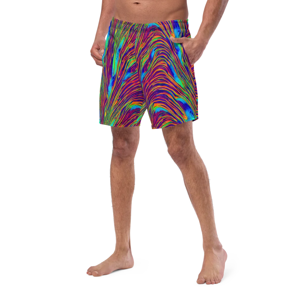 Lux Waves on Swim Trunks — Left Front