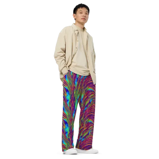 Lux Waves on a Wide-Leg Pants