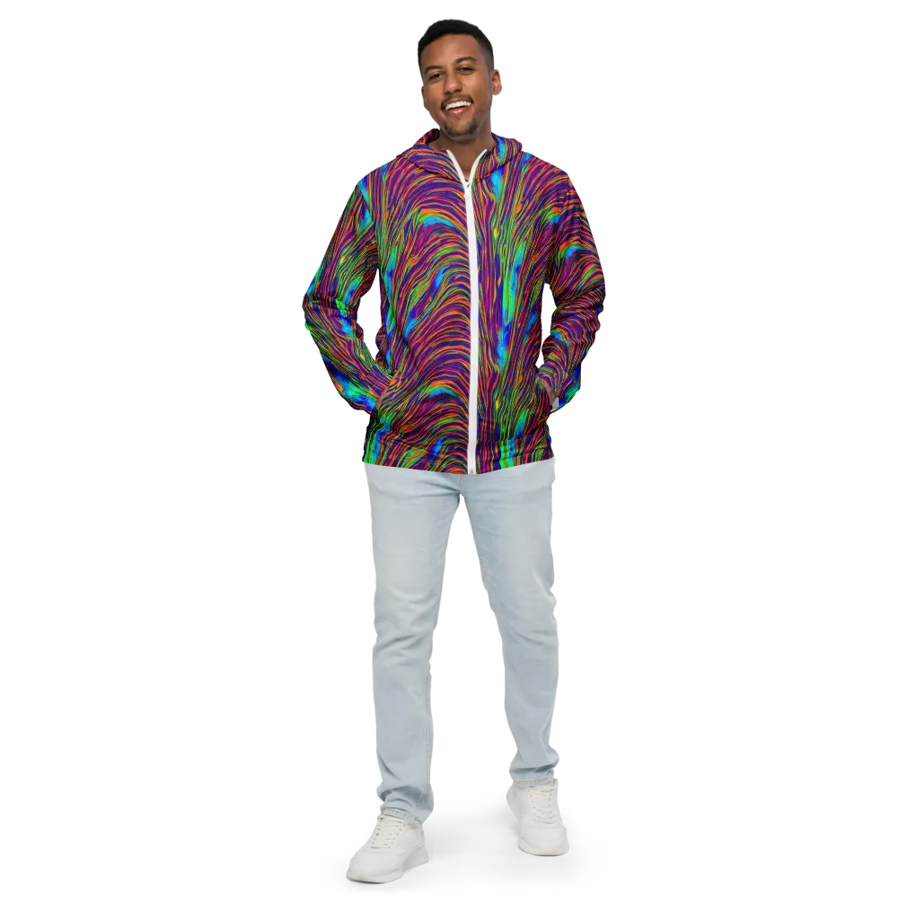 Lux Waves on Men's Windbreaker — Front