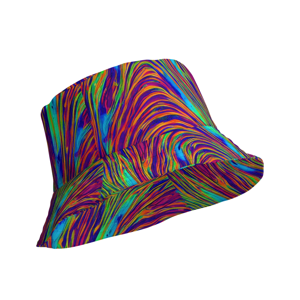 Lux Waves on Reversible Bucket Hat — Product details Outside