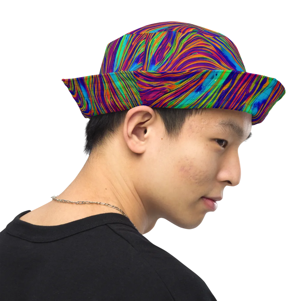 Lux Waves on Reversible Bucket Hat — Right Outside