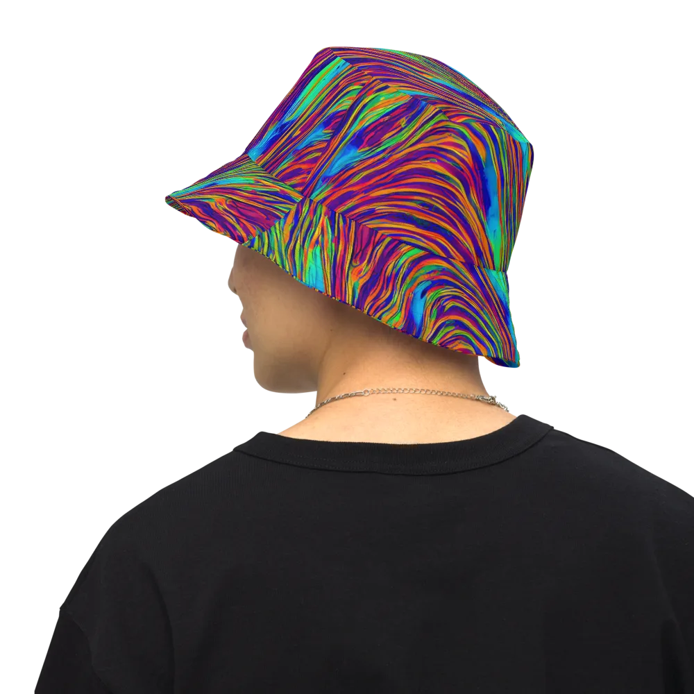 Lux Waves on Reversible Bucket Hat — Back Inside