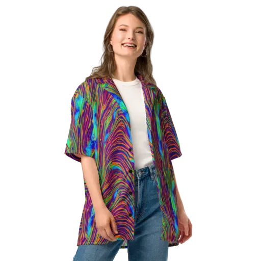 Lux Waves on a Button Shirt