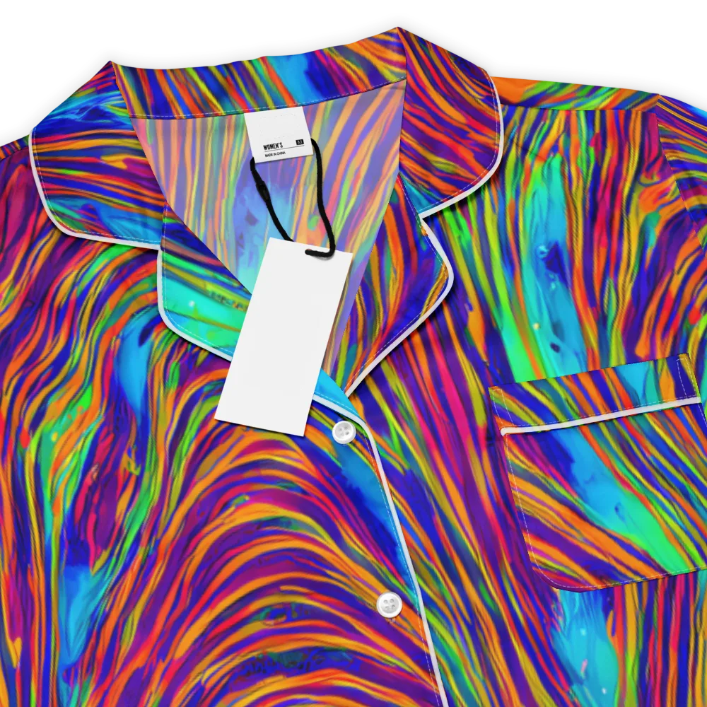 Lux Waves on Women's Short Sleeve Pajama Top — Product details