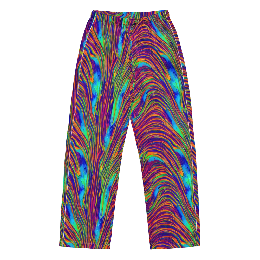 Lux Waves on Women's Pajama Pants — Front