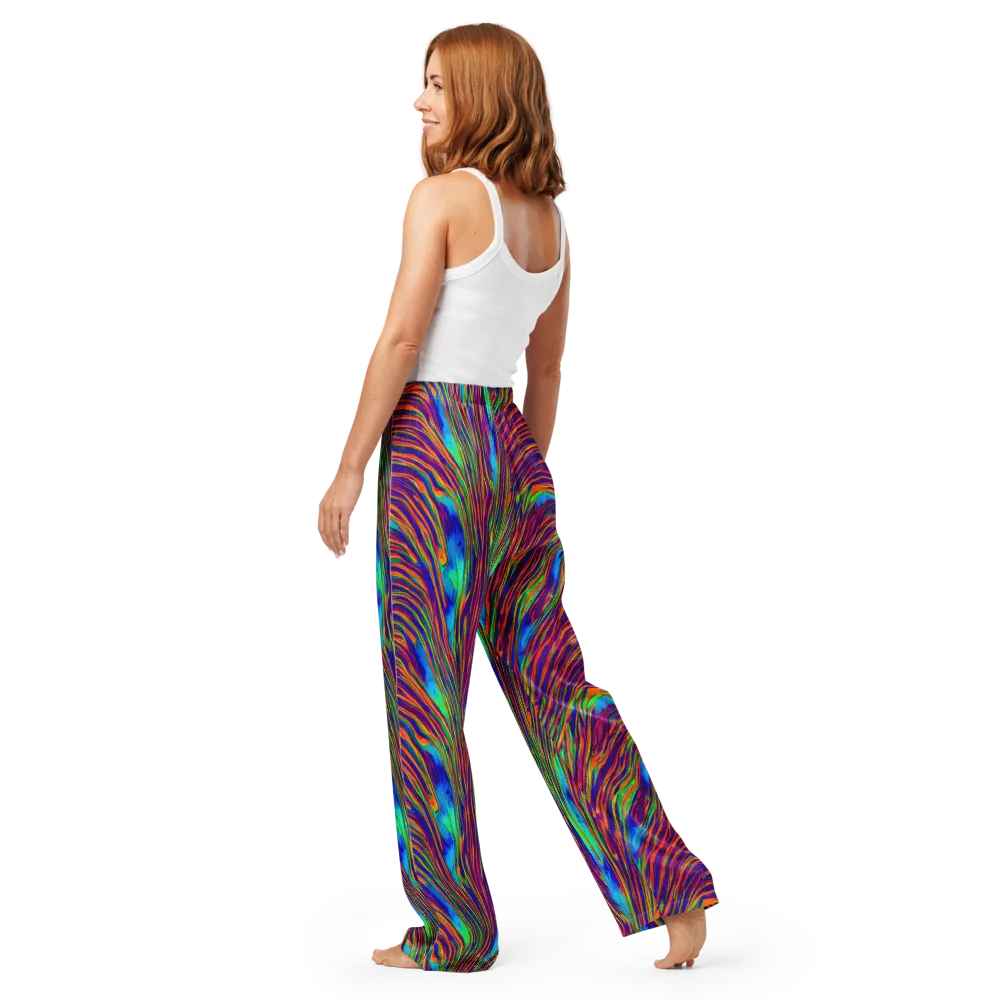Lux Waves on Women's Pajama Pants — Back