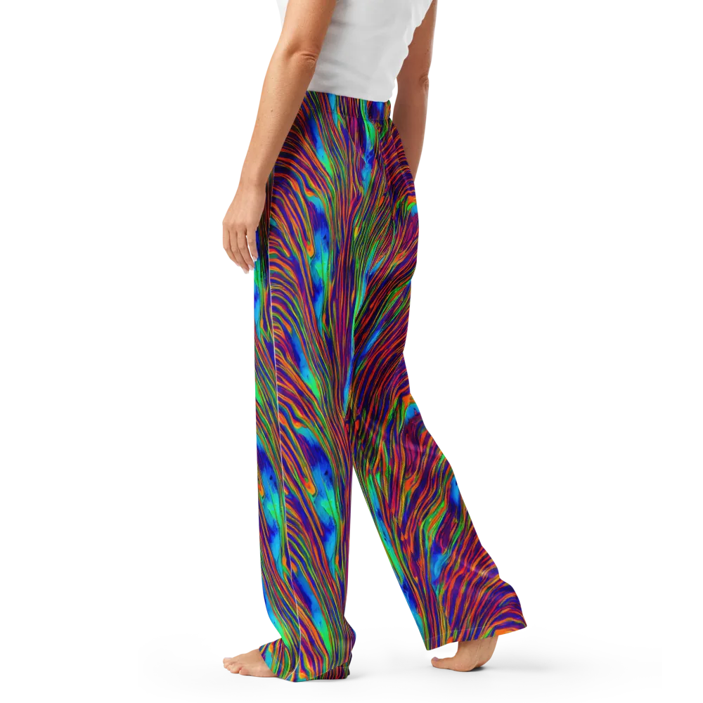 Lux Waves on Women's Pajama Pants — Left