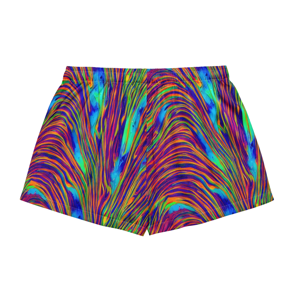 Lux Waves on Women's Pajama Shorts — Back