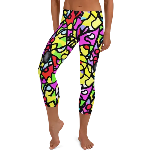 Vivid Serenade on a Capri Leggings