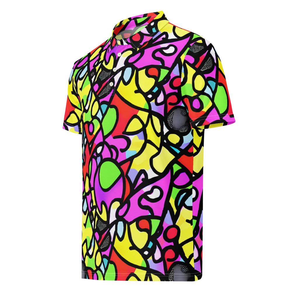 Vivid Serenade on Men's Slim Fit Polo Shirt — Left Front