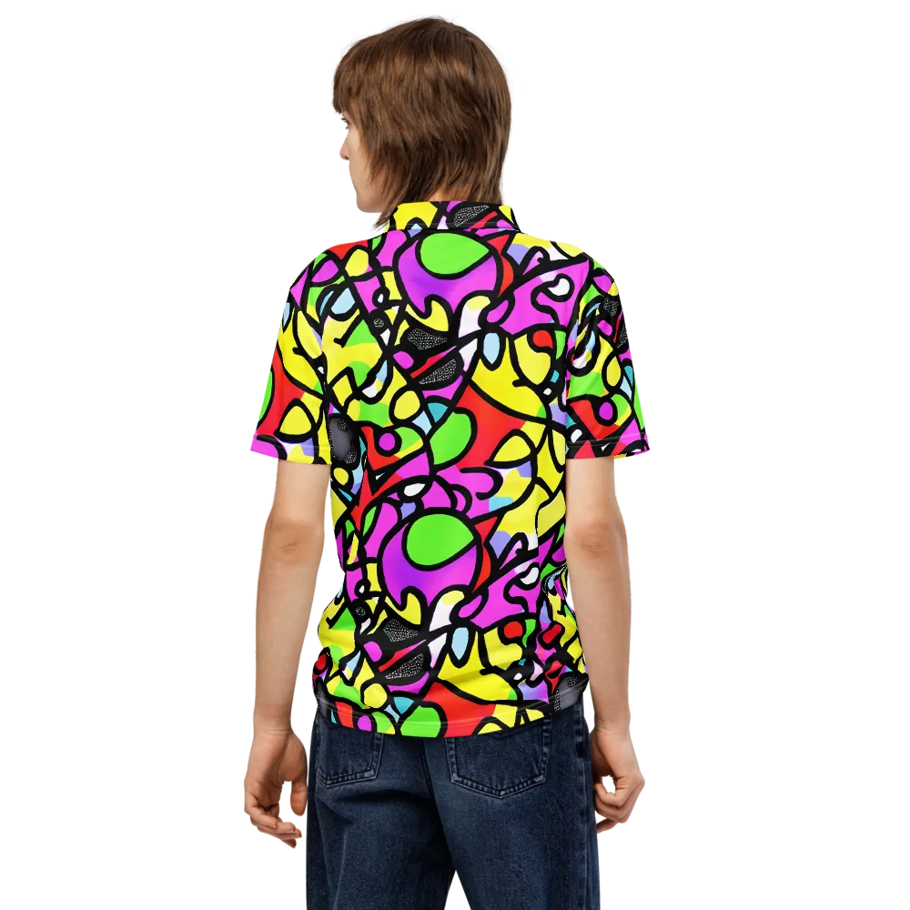 Vivid Serenade on Men's Slim Fit Polo Shirt — Back