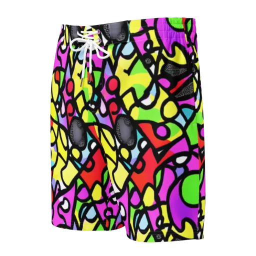 Vivid Serenade on a Men's Board Shorts