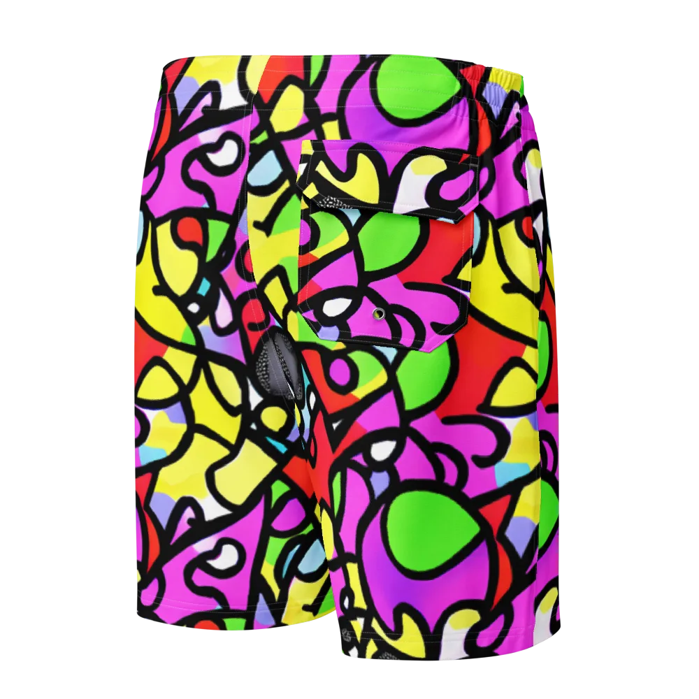 Vivid Serenade on Men's Board Shorts — Back