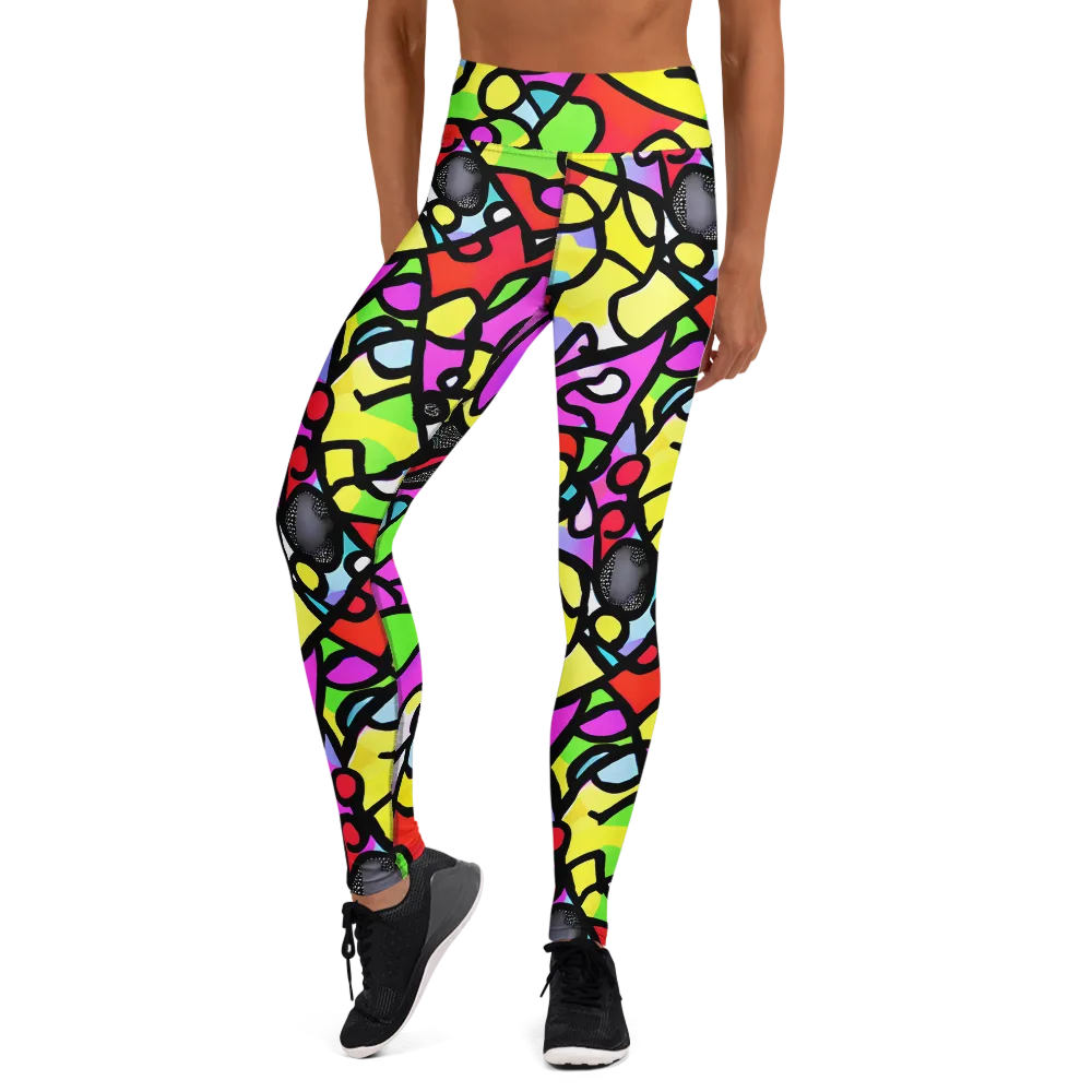 Vivid Serenade on Yoga Leggings — Front