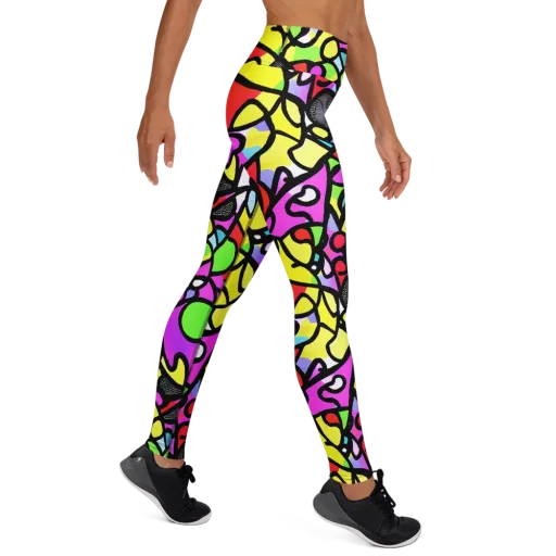 Vivid Serenade on a Yoga Leggings