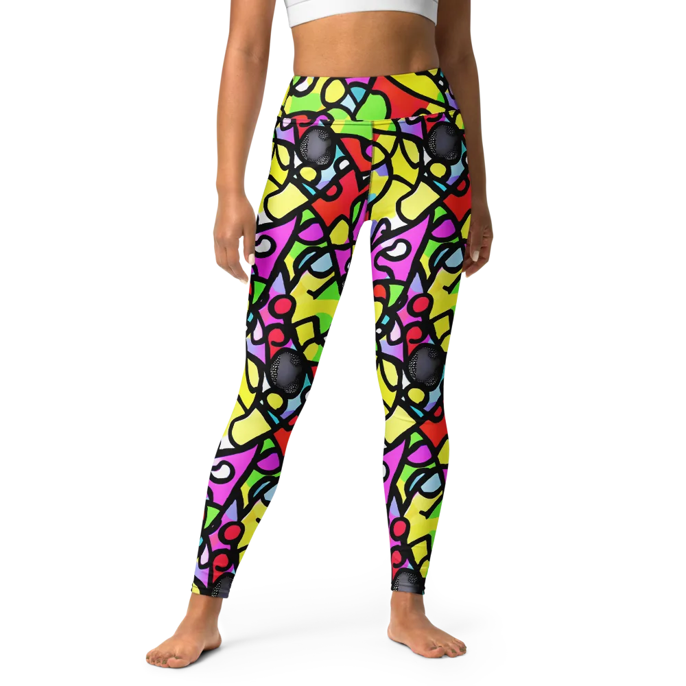Vivid Serenade on Yoga Leggings — Front