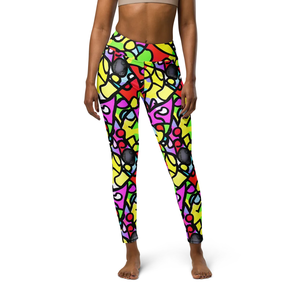 Vivid Serenade on Yoga Leggings — Front