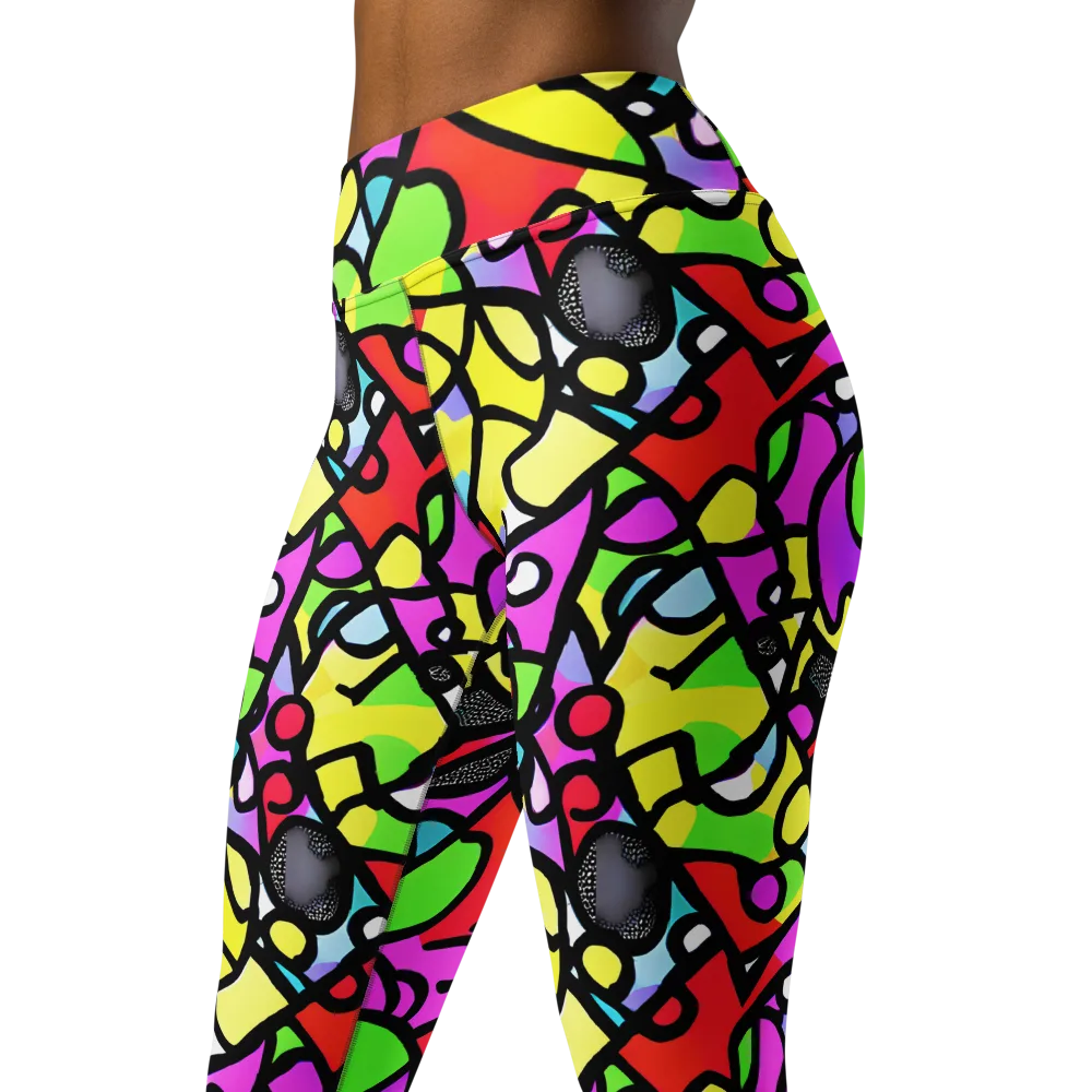Vivid Serenade on Yoga Leggings — Left Front