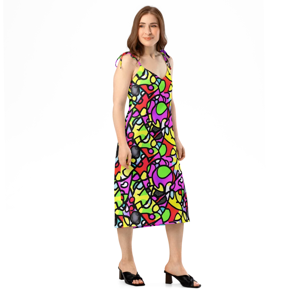 Vivid Serenade on Slip Dress — Right Front