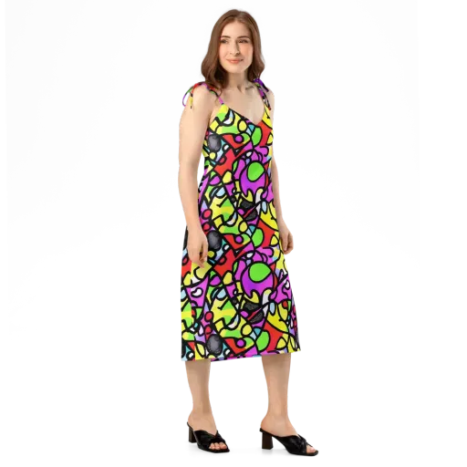Vivid Serenade on a Slip Dress