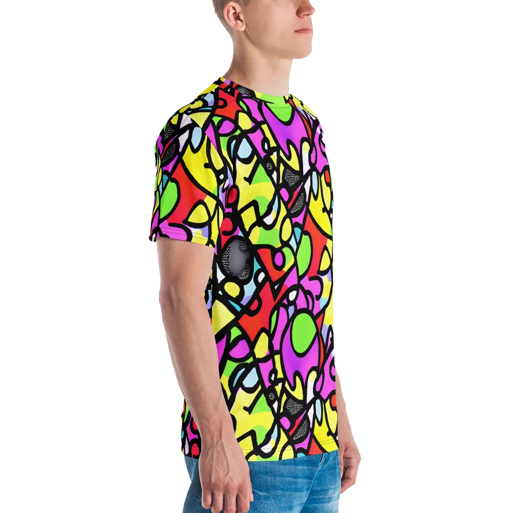 Vivid Serenade on Men's Crew Neck T-Shirt — Right