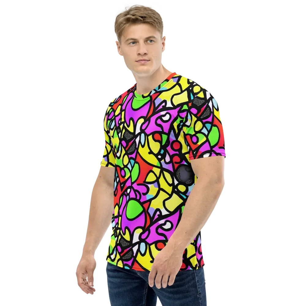 Vivid Serenade on Men's Crew Neck T-Shirt — Left