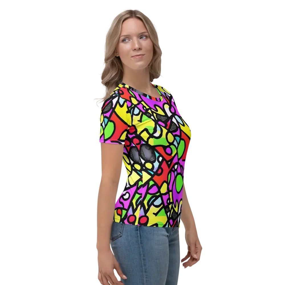 Vivid Serenade on Women's Crew Neck T-Shirt — Right