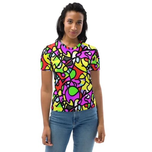 Vivid Serenade on a Women's Crew Neck T-Shirt