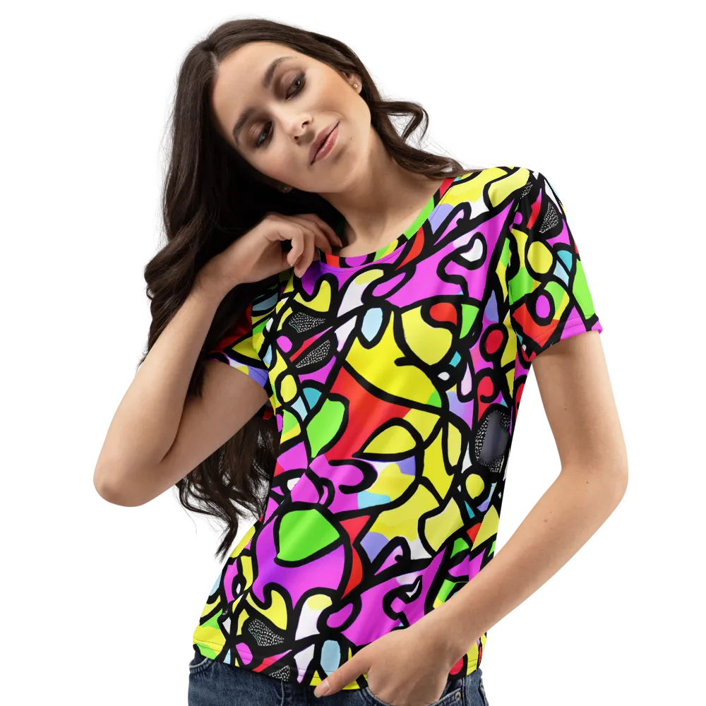 Vivid Serenade on Women's Crew Neck T-Shirt — Left Front