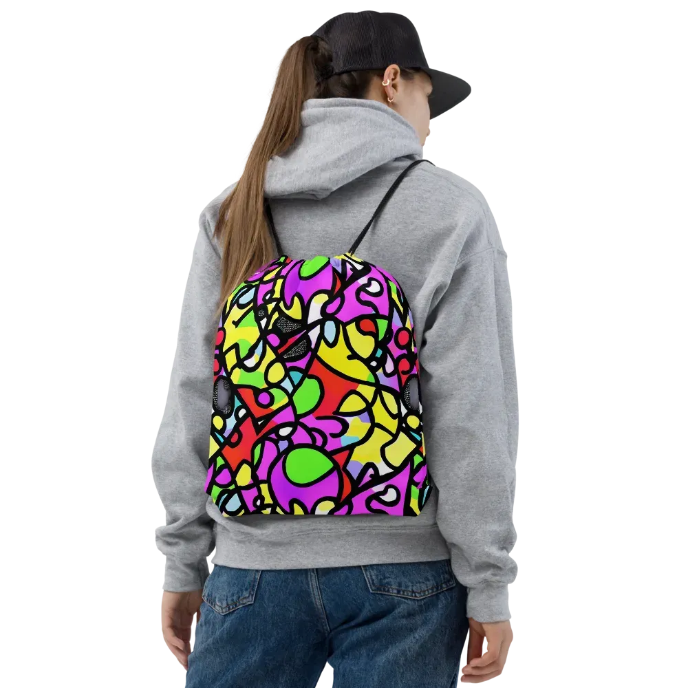 Vivid Serenade on Drawstring Bag — Front