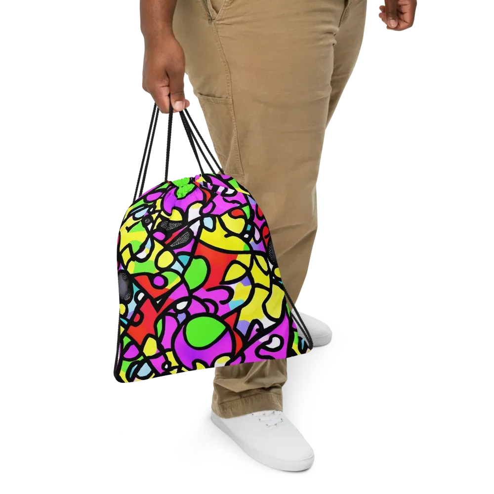 Vivid Serenade on Drawstring Bag — Front