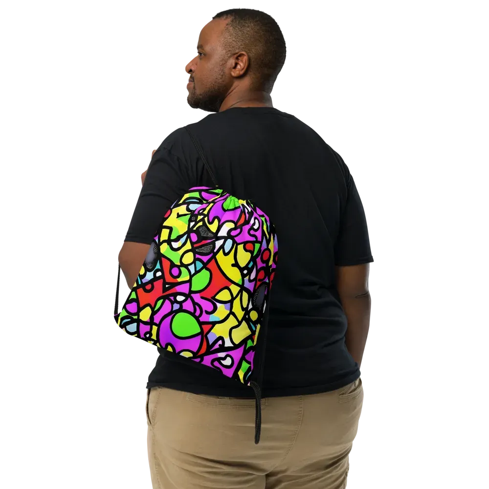 Vivid Serenade on Drawstring Bag — Front