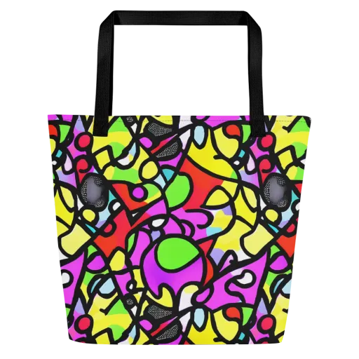 Vivid Serenade on a Large Tote Bag W/ Pocket