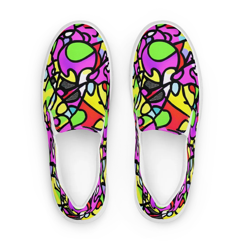Vivid Serenade on Women's Slip-On Canvas Shoes — Front