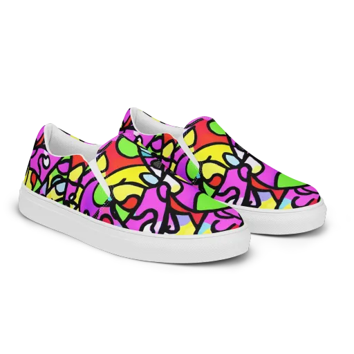 Vivid Serenade on a Women's Slip-On Canvas Shoes