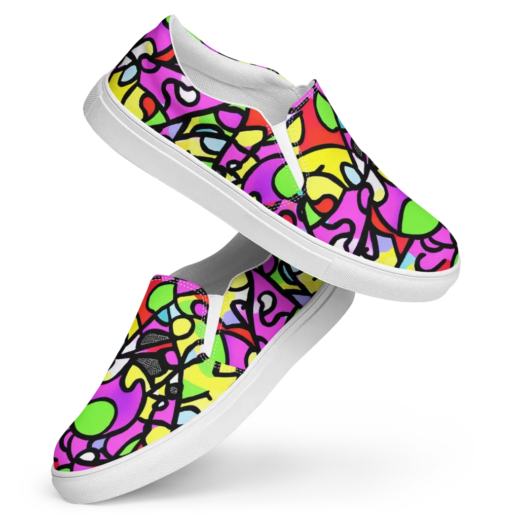 Vivid Serenade on Women's Slip-On Canvas Shoes — Front
