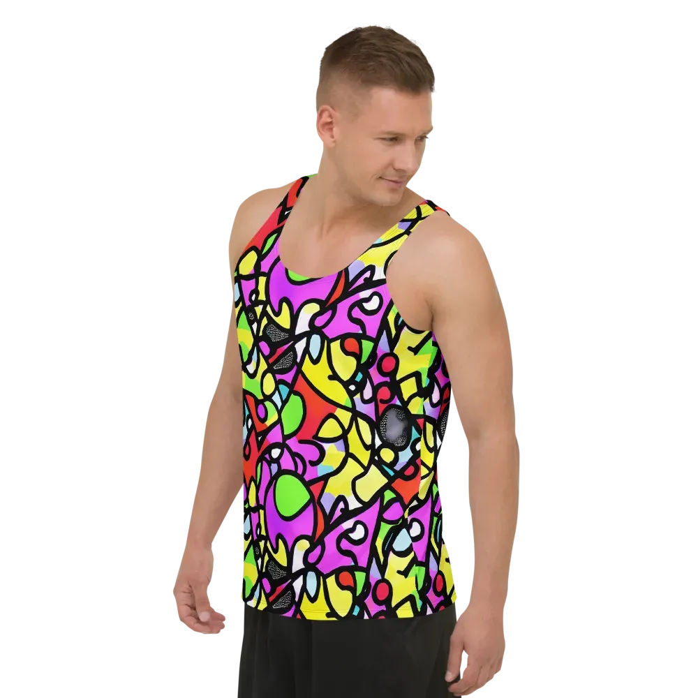 Vivid Serenade on Men's Tank Top — Left Front