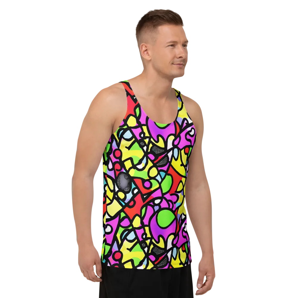 Vivid Serenade on Men's Tank Top — Right Front