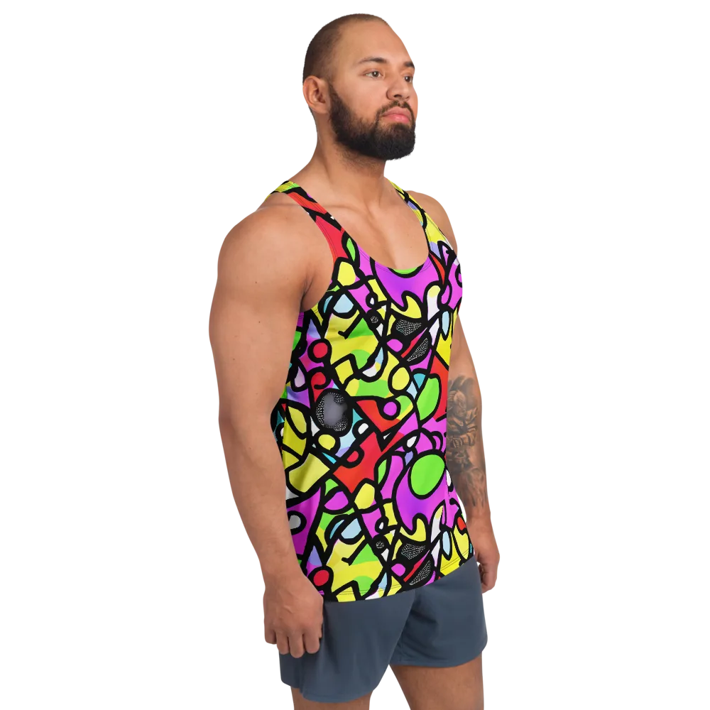 Vivid Serenade on Men's Tank Top — Right Front