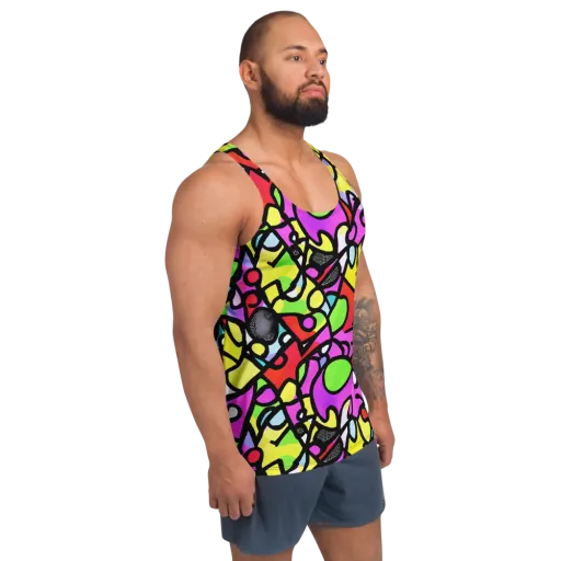 Vivid Serenade on a Men's Tank Top