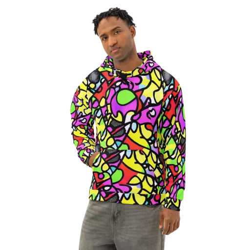 Vivid Serenade on a Cotton Hoodie
